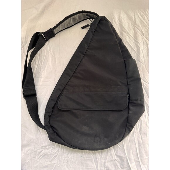 LL Bean AmeriBag Black Shoulder Sling Crossbody Backpack - Picture 2 of 11